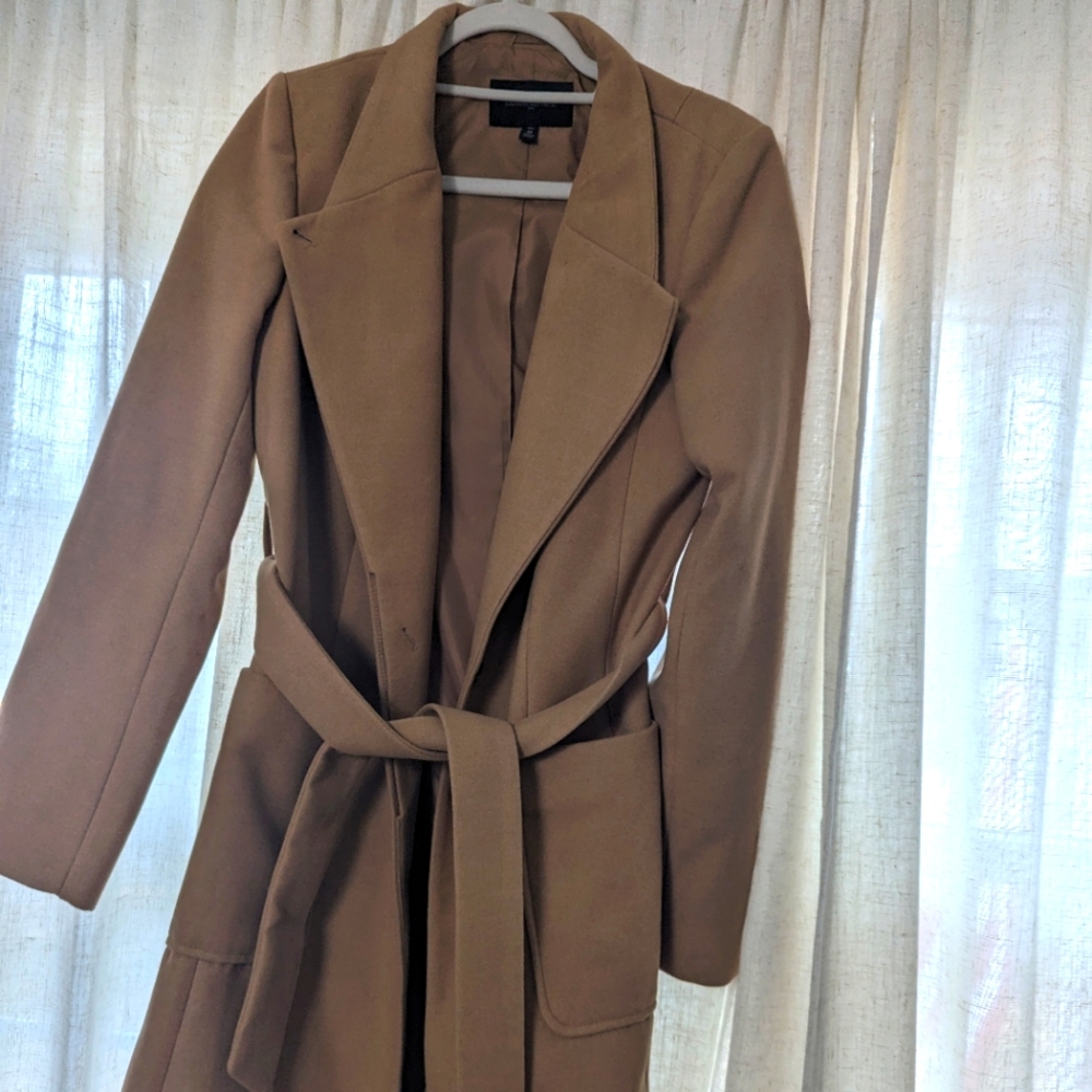 Belted wrap coat